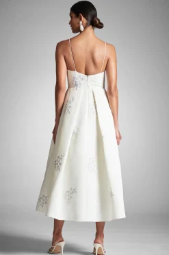 Sachin & Babi Tea Length|Bridal Shower<Audra Dress - Ivory/Embroidered Floral