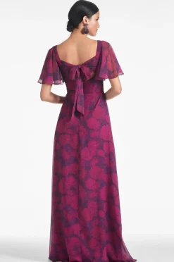 Sachin & Babi Champagne|Prints<Aurora Gown -