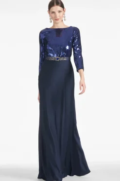 Sachin & Babi Evening|Winter<Christabel Gown - Sapphire/Midnight
