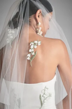 Sachin & Babi Bridal Separates<Damira Veil - White/Embroidered Floral