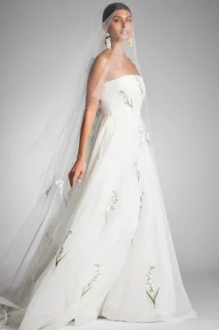 Sachin & Babi Bridal Separates<Damira Veil - White/Embroidered Floral