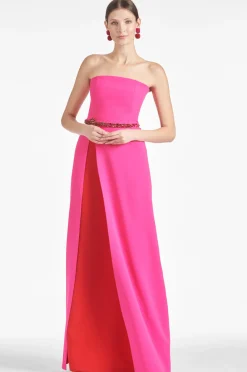 Sachin & Babi Evening|Evening<Daniella Gown - Electric Pink/Red