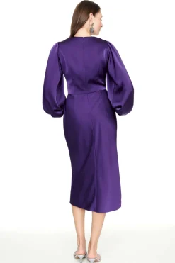 Sachin & Babi Satin|Purple<Ginny Dress -