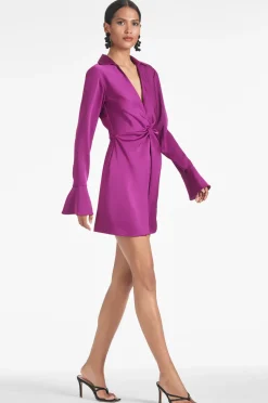 Sachin & Babi Long Sleeve|Satin<Greta Dress -