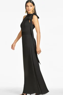 Sachin & Babi Black|Black<Kayla Gown -