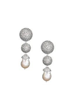 Sachin & Babi Earrings<Maribel Earrings - Crystals / Baroque Pearl