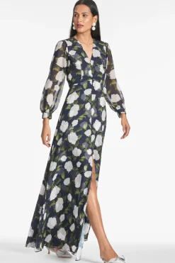 Sachin & Babi Daytime|Warm Weather<Penny Gown - Navy/Ivory Moonlit Garden