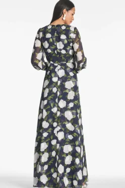 Sachin & Babi Daytime|Warm Weather<Penny Gown - Navy/Ivory Moonlit Garden