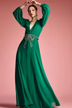 Sachin & Babi Winter|Winter<Ramsey Gown -