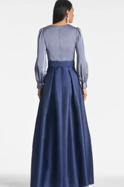 Sachin & Babi Evening|Winter<Zoe Gown - Cool Grey/Night Sky