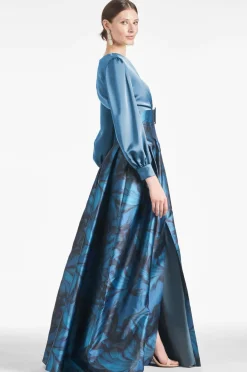 Sachin & Babi Winter|Winter<Zoe Gown - Smokey Slate/Tonal Petal