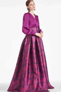 Sachin & Babi Evening|Winter<Zoe Gown - Sparkling Grape/Magenta Bloom